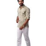 Comfy Moss Green Hunting Style Shirt Men - Outdoor Adventure Comfort | Jaipurio